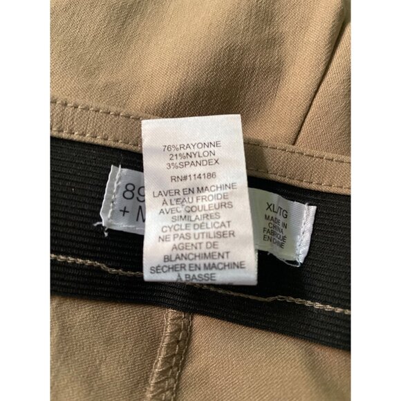 Comfort Waist Tan Womens XL Pants By 89th + Madison - Picture 7 of 8